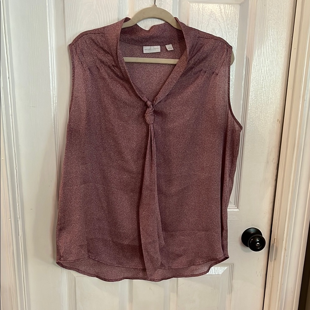 Elegant Mauve Sleeveless Blouse